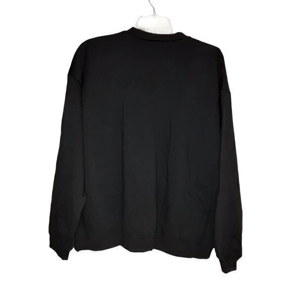 NEW Onzie x Revolve Boyfriend Sweatshirt Black Knit - Picture 6 of 7